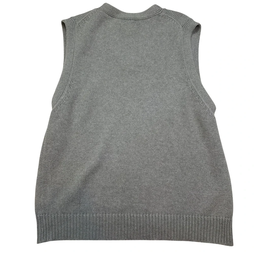 Polo Jeans Co‎ Ralph Lauren Mens Gray Cotton V-Neck Sweater Vest Large RN67437